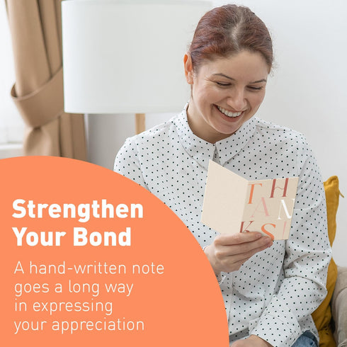 Set 24 S&O Boho Thank You Cards with Envelopes, Blank Decor Sheets for Handwritten Messages, of Greeting notes