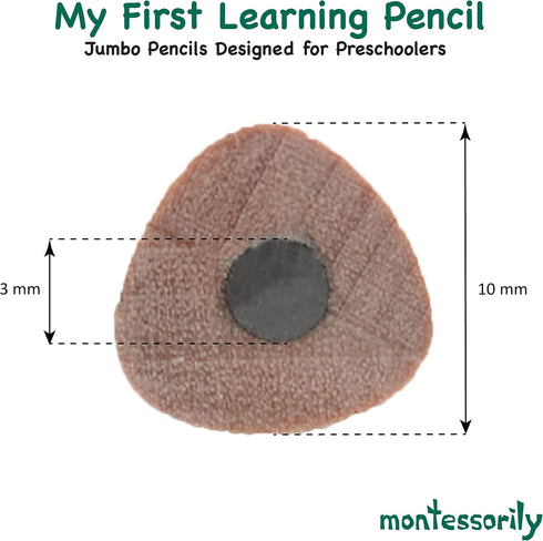 Jumbo Thick Triangular Pencils for Preschoolers, Kids 3-6 yr old - My First Learning Pencil 6B