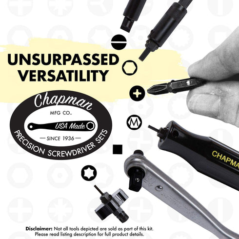 Chapman MFG CM-13 Mini Ratchet, 1/4" Drive, USA Made Stainless Steel with 20 Tooth Gear