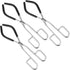 3 PCS 10.2 Inches Beaker Tongs with Black Rubber Coated Ends, Chrome Plated Steel Surface for 50-2000mL Beaker