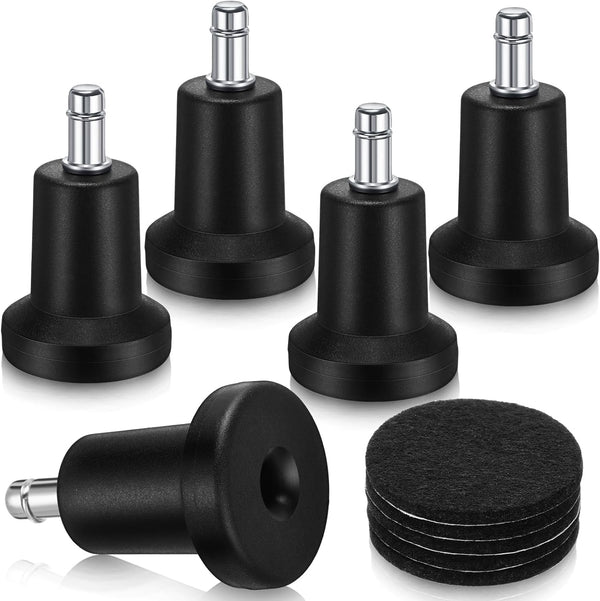 Outus 5 Pieces Bell Glides Replacement Office Chair Wheels Stopper Office Chair Swivel