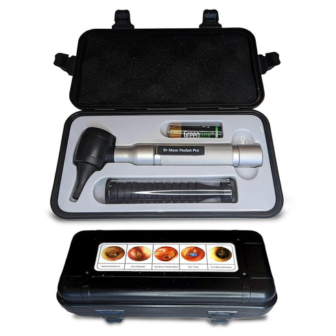 Doctor Mom Otoscope 4th Generation Doctor Mom LED Pocket Pro Otoscope with Both Adult and