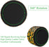 Hennaja Round Leather Art Supply Organizer, 360 Degree Rotating Remote Control Holder, Multi-Functional Pencil Holder