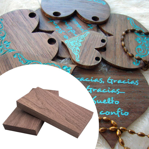 KeaJuidy 2 7/8'' 4'' 8'' PCS Walnut Lumber x x Unfinished Walnut Wood Sheets Walnut Board for Crafts, Scroll Saw