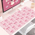 Wirfray 31.5 11.8in Pink Mouse Pad, Large Pink Desk Mat Bows Computer Mat, Gaming Keyboard and Mouse Pad Non-Slip