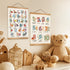 ZTGDA Set 2, 12x16In(ABC+123) Cute Alphabet Numbers Poster of Alphabet Numbers Wall Art, ABC Banner Poster, Wall