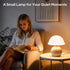 Cozy Dimmable Mushroom Table Lamp for Bedroom, Bedside Lamp with Glass Shade, Stepless Nightstand Lamp for Relaxing