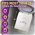 FIFCO 50 Pcs Disposable Toilet Seat Cover - Biodegradable and Flushable Toilet Seat Liners for Public Toilets | Compact