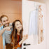 2 Pieces Over Door Hooks - Sturdy Valet Hanger for Clothes, Coats, Towels, Hats, Scarves, Keys (Silver)