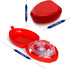 5 Pack w/O2 6.5 4.8 1.6 inches ASA TECHMED Medical CPR Rescue Mask, Adult Child Pocket Resuscitator, in Red Hard Case
