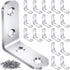DOUDOULE 20PCS L Bracket Corner Brace Sets, Stainless Steel L Brackets for Wood