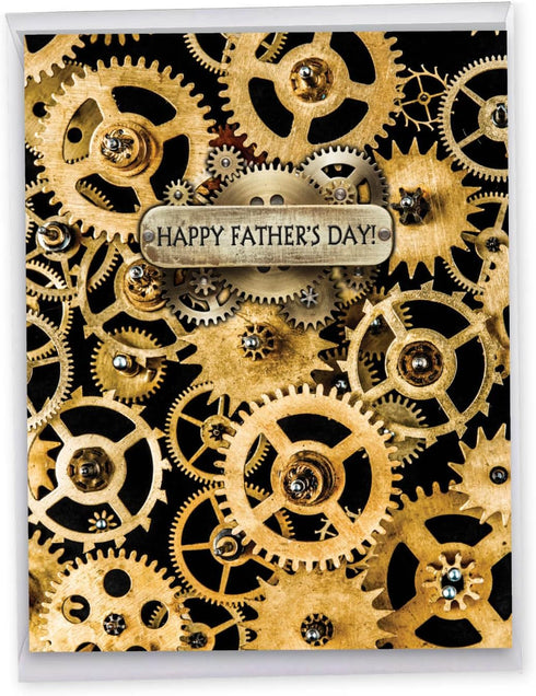 The Best Card Company Jumbo Big Father's Day Card for Dad with Envelope (8.5 x 11 Inch) - Appreciation Notecard