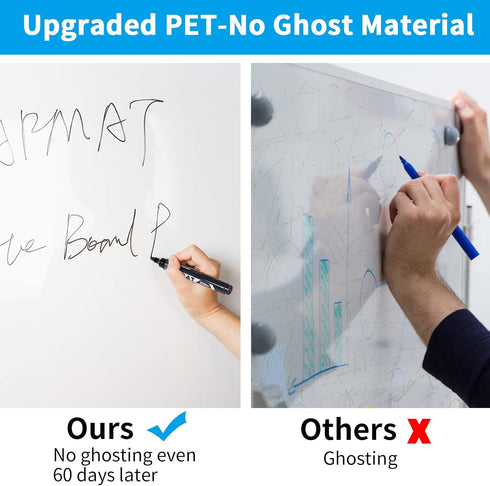 Whiteboard Sticker, 17.3" x 78" Dry Erase Contact Paper, Peel and Stick White Board Wallpaper, Stain-Proof & Super Sticky, No Ghost After 60 Days, Whiteboard Paper for Home/Office/Classroom, 1 Marker by AFMAT