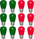 12 Pack S14 Red Light Bulb Green Light Bulb Ceramic Incandescent 11
