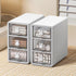 Stackable Desktop Storage Box with 3 Drawers, Transparent Cosmetic Storage Box for Office Desk