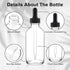 42 Pack 4oz Clear Glass Bottles with Glass Eye Droppers for Essential Oils, Perfumes & Lab Chemicals (Includes Brush,