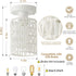 2-Pack Rattan Ceiling Lights Flush Mount, Close to Ceiling Light Fixtures with Rattan Shade, Boho Hand-Woven Farmhouse