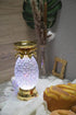 YAKii 9.5" Pineapple LED Color Changing Candle Holder, Swirling Water Waves Lamp, Kid Safe Battery/USB Operated
