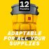 32-55 12 Trash Can Caddy Bag | Brute/Uline Compatible | Fits Gallon Can XL Size | Pockets | Heavy Duty Vinyl | Cleaning