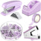 Office Supplies Set, Desk Accessory Kit, Includes Stapler, Staples, Tape Dispenser, Clips, for Women Christmas Gift