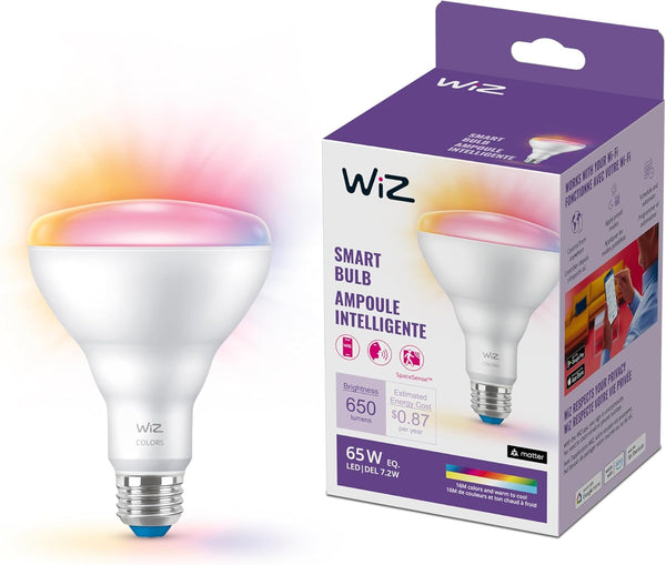 WiZ 65W BR30 Color LED Smart Bulb - Pack of 1 -