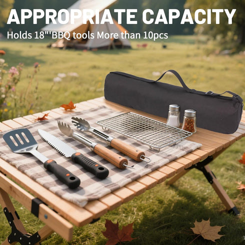 Azumavi Pack Pack, 22.44 3.94 3.94 Multi-Purpose Grill Storage Bag, BBQ Tool Storage Bag, Waterproof Oxford Grill Tool