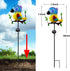 Parrot Solar Garden Lights Outdoor Waterproof, Christmas Metal Yard Decor Outdoor Solar Lights Decorative Stake