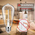 4-Pack Vintage LED Edison Bulbs 100W Equivalent, 1400LM High Brightness, 8W ST58 LED Filament Light Bulbs