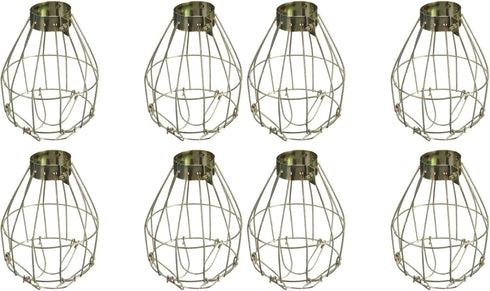 DOITOOL Metal Lamp Bulb Guard: 8 Pack Vintage Light Cage Guard Hanging