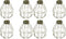 DOITOOL Metal Lamp Bulb Guard: 8 Pack Vintage Light Cage Guard Hanging