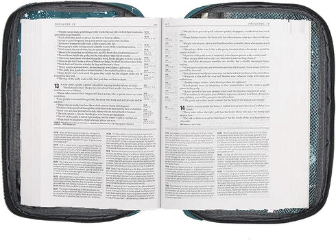Bible Cover for Girls, Kids Zip Study Bible Bag with Pockets, Childrens Holy Book Carrier Organizer Gift for Daughter
