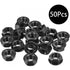 Generic M6 1.00mm 18-8, 50 Pack x Hex Nuts, Carbon Steel Black Oxide, Full Thread, Hex Drive, Bright Finish, Carbon