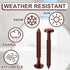 Blulu 36 3 Inch Pcs Vinyl Shutter Fastener Window Panel Peg Lok Pin Pegs Screws Shutter Spikes Anchor (Burgundy Red)