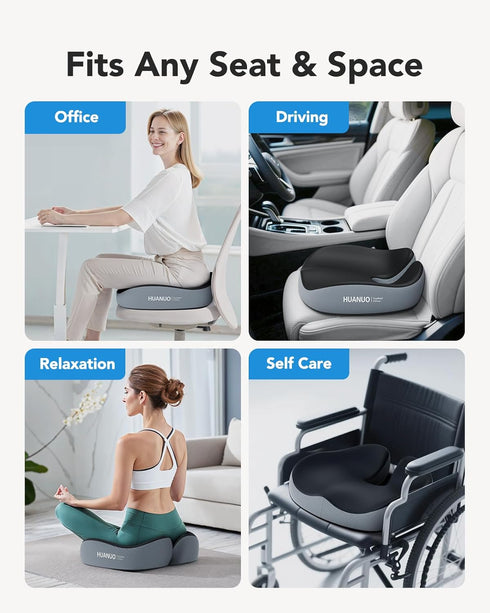Tailbone HUANUO Seat Cushion for Office Chair, Extra Large Memory Foam Cushion for Office Chair,Car & Wheelchair