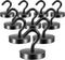 Neosmuk Black Magnetic Hooks, 120lb Heavy Duty Earth Magnets with Hook for Refrigerator, Extra Strong for Hanging