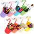 8 Pack Vowcarol Metal Pencil Holder Crayon Organizer for Classroom with Hanging Rack for Wall, Crayon Holder Hanging