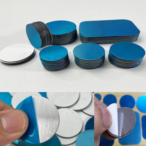 UtySty 12 Pack Closet Counter Metal Plate Mount Replacement Adhesive Iron Sticker Patch for Stick-on Magnet Light