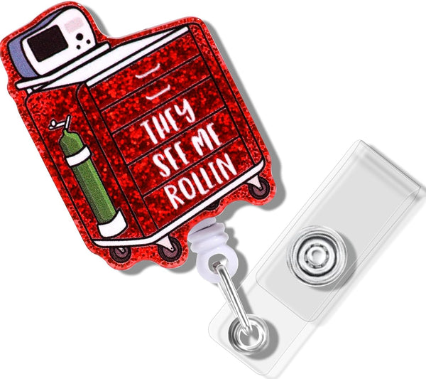 Namifin Retractable Badge Holder - Lightweight Badge Reel with ID Clip for Nurses and Office Workers
