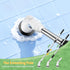 8 51.2in 90Min Electric Spin Scrubber - Household Cleaning Brush with Heads, Extendable Pole Bathroom Scrubber
