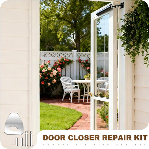 10-Pack 8 2 Heavy Duty Screen Door Closer Replacement Kit - Compatible with Andersen Larson Pella Emco - Includes Steel