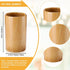 Zhehao 6 Pcs Bamboo Pen Holder Solid Wood Desk Pen Pencil Holder Stand Wooden Pencil Holder for Desk Multi Purpose Use Pencil Cup Cylindrical Pen Cup Desk Organizer for Home School Office Supplies by Zhehao
