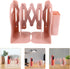 Alipis Adjustable Silicone Bookend and Desk Book Organizer, Small Pink Desktop Book Holder with Slant Design, Non-Skid