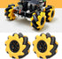 60mm Parts((2 Yellow High Hideness Mecanum Wheel -Directional Wheel TT Motor Hubs/Connector for Robot Car Kit DIY STEM