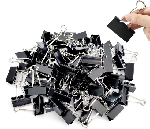 DSTELIN Extra Large Binder Clips 2-Inch Width (75 Pack), Big Paper Clamps Clips for Office Supplies, 0.8Inch Capacity, Black by DSTELIN