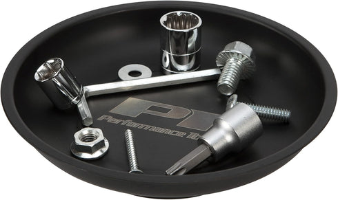 Performance Tool W1280 Magnetic Parts Tray Tool Set, Black, 2 Pieces for Garages and Workshops
