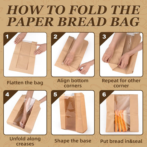 100 Packaging Storage(12.79"x8.26"x3.54") FUNFERY Pcs Sourdough Bread Bags for Home Made Bread Sourdough,Large Paper
