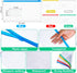 Zhehao 200 Pcs Poly Envelopes Zip Bulk, Clear Pencil Pouch, A6 Size Reusable Bill File Bag for School Supplies