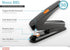 Novus B8fc Flat Clinch Stapler, Power on Demand, 50 Sheet Capacity, German Engineered, Black (020-1673)