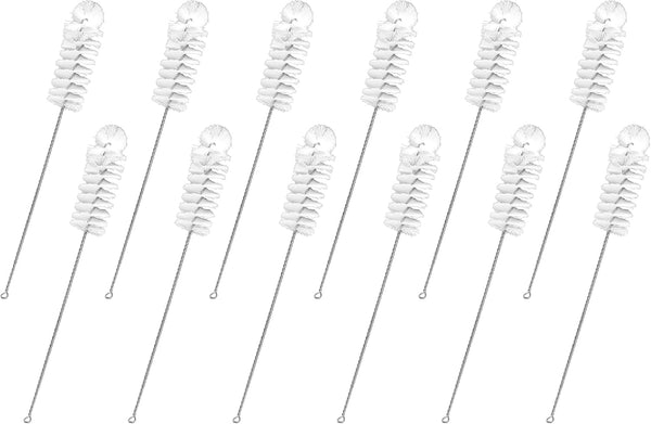 EISCO (Pack of 12) Nylon Cleaning Brushes with Fan-Shaped Ends, 12.25" -