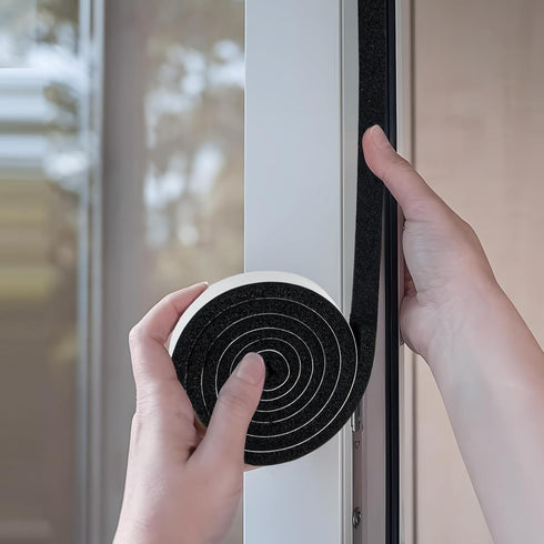 Yotache Open Cell Self-Adhesive Foam Seal Tape, 1/2" x 1/4", Weather Stripping for Door Insulation